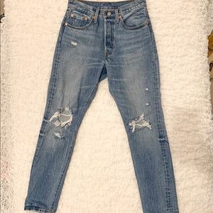 Levi’s 501 Skinny jeans in ‘Old Hangouts’
